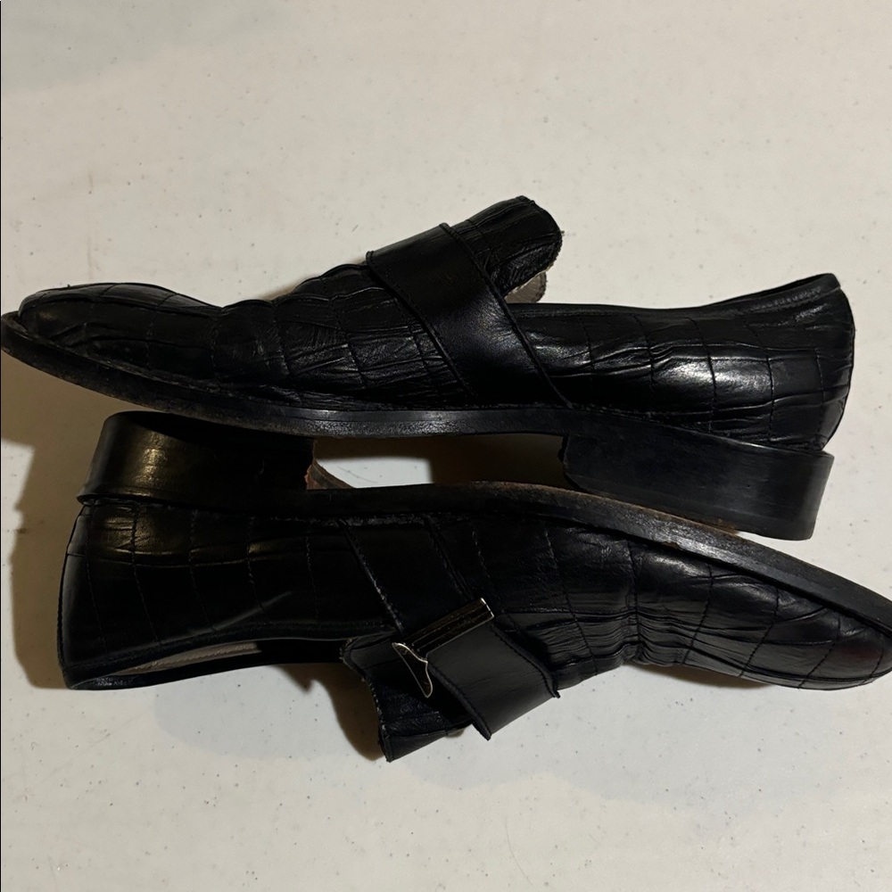 Vintage Alberto Guardian Black Textured Men's Loafers - Picture 4 of 10